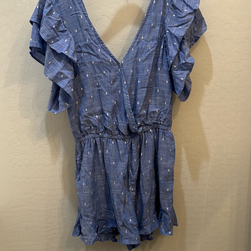 American Eagle Blue Romper